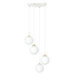 Emibig Pendelleuchte Royal Stahl Weiß | Geeignet für 4x E14 - Max 10W