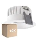 Mehrfachpackung 10x Ledvance LED-Spot Fix Aluminium Weiß 8W 680lm 36D - 930 Warmweiß | Ausschnitt 68mm - IP44 - Höchste Farbwiedergabe - Dimmbar