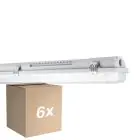 Mehrfachpackung 6x Ledvance LED Feuchtigkeitsdicht Gehäuse MT Gen 3 IP65 | Geeignet für 2x60cm LED Röhre